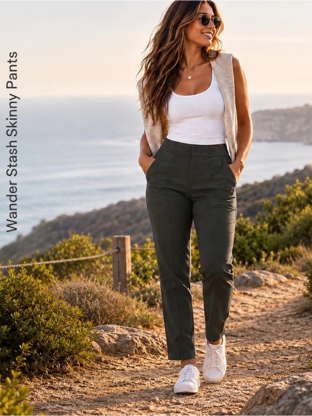 Athleta Wander Stash Skinny Pants — Black Size 14